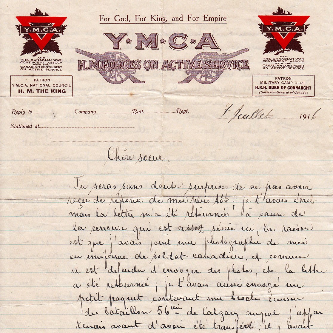 Lettre de soldat